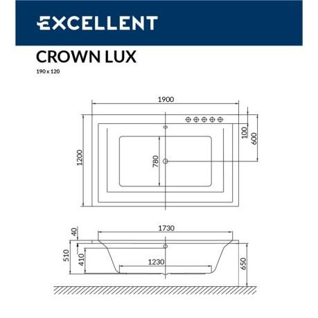  Excellent Crown Lux 190x120 "LINE" ()