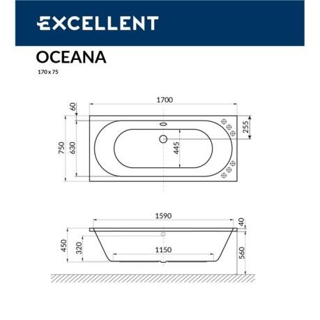  Excellent Oceana 170x75 "LINE" ()